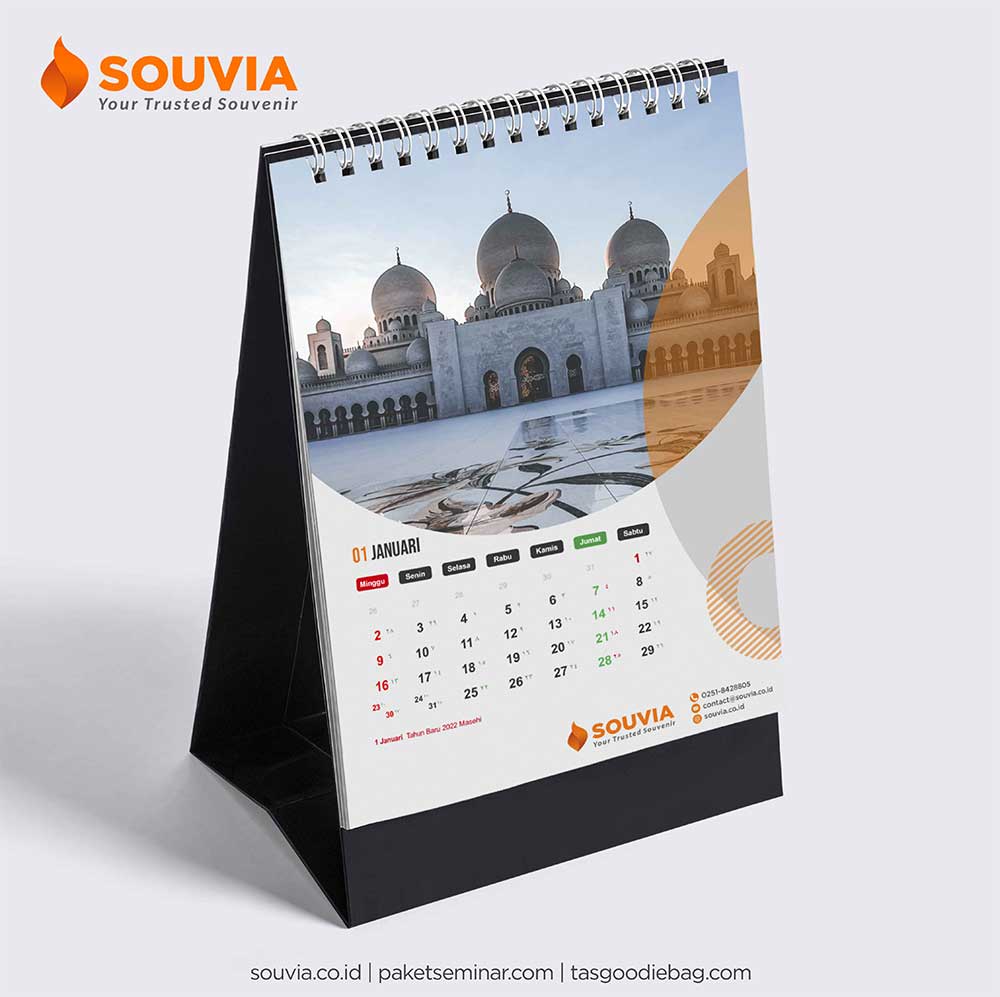 kalender meja bulanan portrait dapat disebut juga kalender duduk