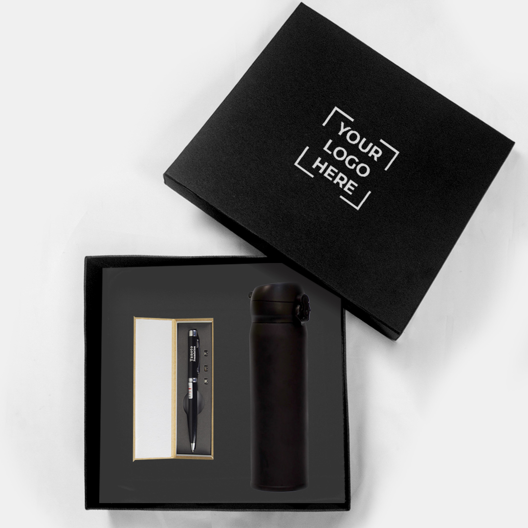 Gift set dalam kemasan box yang terdiri dari tumbler dan pulpen