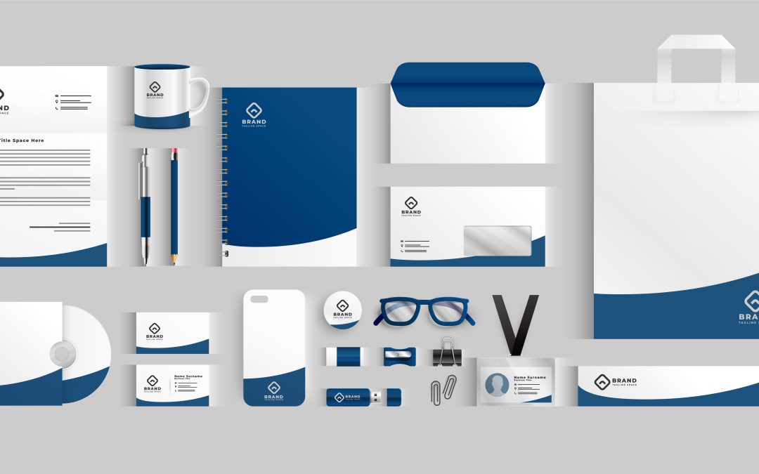 Mockup merchandise kantor untuk brand