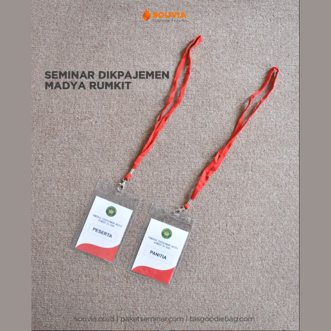 Portfolio_SOUVIA_Name-Tag_Dikpajemen-Madya-Rumkit Tumbler dengan logo HUT RI 77