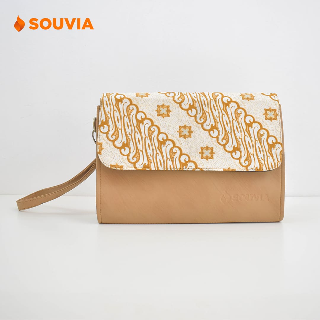 clutch bag batik untuk hadiah 17 agustus bernuansa batik putih