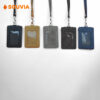 Tampilan depan dari Nata ID card holder. Tersedia dengan varian warna hitam, camel, light grey, coffee, dan navy.