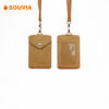 Detail tampilan dari Nata ID card holder dengan teknik branding emboss.