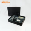Commenders giftset sebagai business kit dalam keadaan terbuka terlihat dari depan jarak jauh.