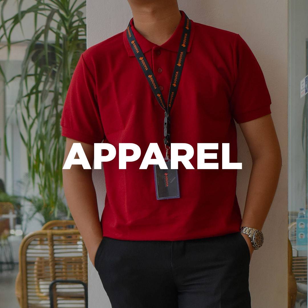 Apparel sebagai souvenir kantor untuk kebutuhan corporate.