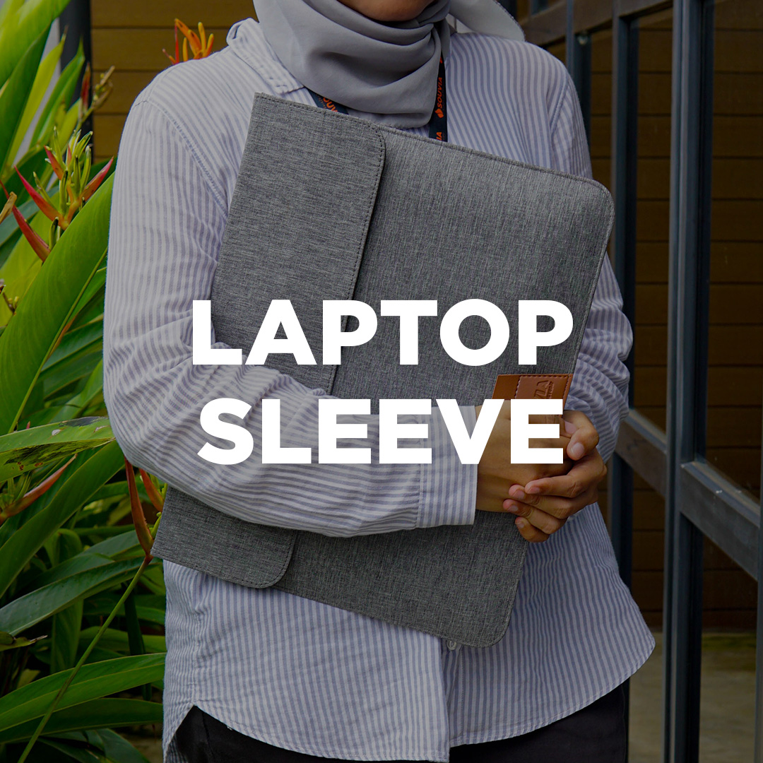 Laptop sleeve sebagai souvenir kantor untuk kebutuhan corporate.